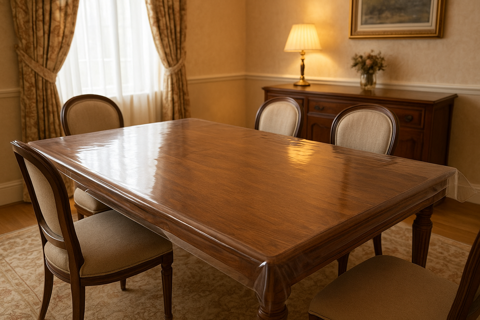 طلق رو میزی شفاف